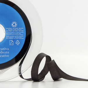 Лента репсовая SAFISA, 10 мм, 25 м, цвет 68, темно-серый. Арт 350-10мм-68       