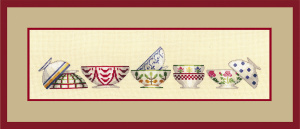 Набор для вышивания "COLLECTION DE BOLS" (Коллекция чаш), 7 х 36 см. Арт 1034