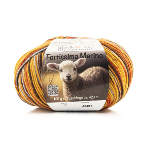 Пряжа Fortissima Merino 4-fach, 75% шерсть, 25% полиамид, 420 м, 100 г. Арт 93042-0102