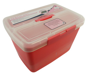 Контейнер с крышкой на защелке для хранения швейных принадлежностей. Арт MR4608.PINK