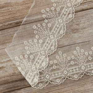 Кружево-вышивка на тюле, 50 мм. Арт 42238/58