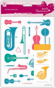 Набор штампов прозрачных "Музыкальные инструменты". Арт PMA907323