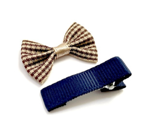 Набор Б-001 мини бантик + заколка. Арт 29352/кор.син