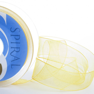 Лента органза SAFISA 15 мм, 25 м, цвет 22, спелый манго. Арт 120-15мм-22             