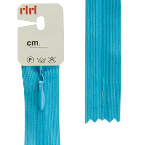 Молния потайная неразъемная, Т3, 18 см, цвет 2616, бирюзовый. Арт 6010917/18/2616         