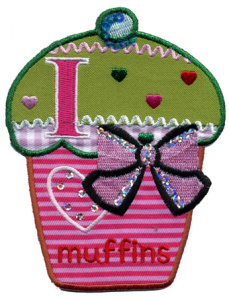 Термоаппликация HKM "Мафин с паетками". Арт 31174/1SB