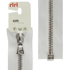 Молния металл, Ni, слайдер FLASH, разъёмная 1 замок, 6 мм, 80 см, цвет 2101, белый. Арт 3501225/80/2101         