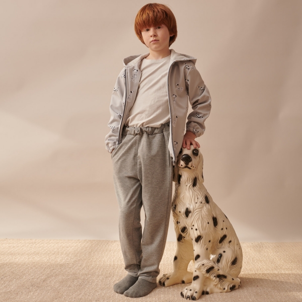 Ткань Sweat Melange Basic, 50% хлопок, 45% полиэстер, 5% эластан, 150 см, 250г/м². Арт 2168.1