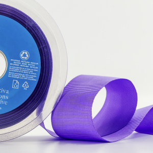 Лента репсовая SAFISA, 50 мм, 25 м, цвет 08 сиреневый. Арт 350-50мм-08