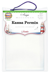 Канва в упаковке Aida 14 ct, 65 х 50 см, цвет №101 . Арт 357/50/101