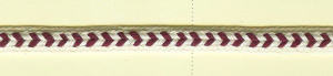 Тесьма декоративная плетенка "уголок бордовый", 7 мм. Арт 1721/4