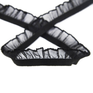 Рюш эластичный PEGA, цвет черный, 14 мм. Арт 821614414H7001          