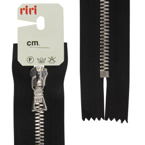 Молния металл, Ni, слайдер FLASH, неразъёмная, 6 мм, 16 см, цвет 2110, черный. Арт 3601222/16/2110         