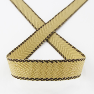 Тесьма ременная (стропа) PEGA небелёная с серыми краями, 20 мм. Арт 836790120DT007  