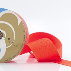 Лента репсовая SAFISA мини-рулон, 25 мм, 2,5 м, цвет 61, алый. Арт P00350W-25мм-61         