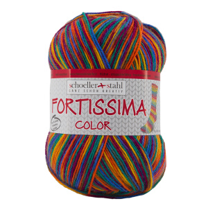 Пряжа Fortissima Socka 4-fach color, 75% шерсть, 25% полиамид, 420 м, 100 г. Арт 90028-2402