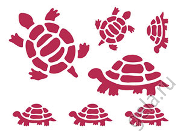 Трафарет "Черепахи". Арт KSD18                   