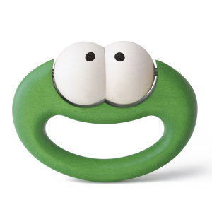 Погремушка безопасная дизайнерская NAEF BASIC "Quak" 0+, натуральное дерево, 9 х 6,5 x 3 см. Арт 9131