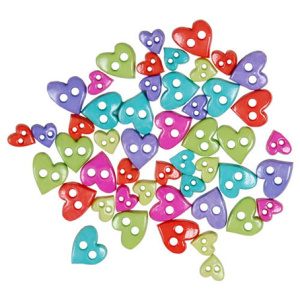 Пуговицы мини Favorite Findings "Сердечки ". Арт 550001394               