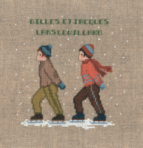Набор для вышивания:"DEUX PATINEURS" (Два фигуриста). Арт 2323