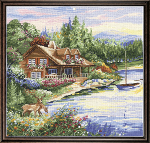 Набор для вышивания "Домик на берегу озера". Арт 2767