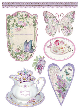 Набор наклеек "Время пить чай". Арт DFLB013