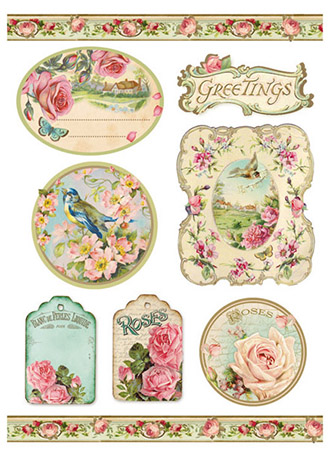 Набор наклеек "Весеннее приветствие". Арт DFLB012