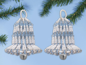 Набор для создания елочных украшений "Жемчужные колокольчики". Арт 6223