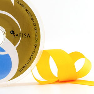 Лента репсовая SAFISA, 25 мм, 25 м, цвет 22 спелый манго. Арт 350-25мм-22