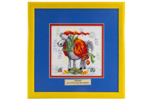 Вышитая картина "Доставка подарков". Арт Модель 01.033.18