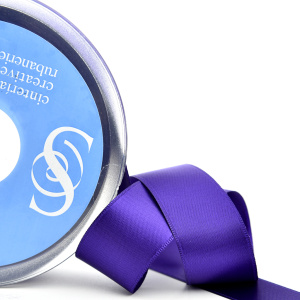 Лента атласная двусторонняя SAFISA, 3 мм, 100 м, цвет 57, темно-сливовый. Арт 110-3мм-57              