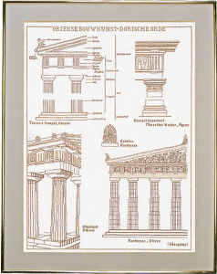 Набор для вышивания "Дорический период", канва лен 36 ct. Арт 2070