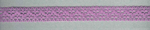 Мерсеризованное хлопковое кружево, 20 мм, цвет лавандовый. Арт 3037/88                 