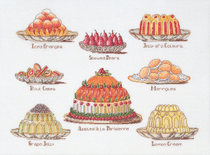 Набор для вышивания "Сладкие блюда", канва лён 32 ct. Арт 2096                    