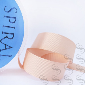 Лента репсовая SAFISA, 25 мм, 25 м, цвет 07 персиковый. Арт 350-25мм-07