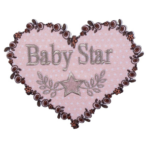 Термоаппликация "Сердце с цветочным венком". Арт 42574