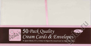 Набор заготовок для открыток с конвертами 50 шт. Арт ANT1512021              