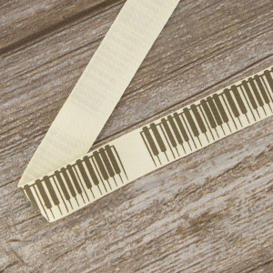 Лента хлопковая на картонной мини-катушке "Клавиши". Арт VR20.019