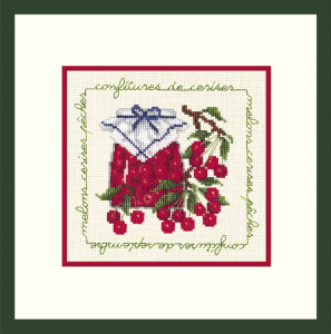 Набор для вышивания:"Confiture De Cerises" (Вишневый джем), 11,5 х 11,5 см. Арт 2250