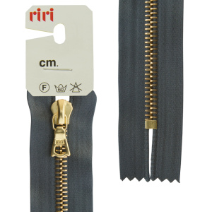 Молния металл, Gold, неразъёмная, на атласной тесьме, 6 мм, 16 см, цвет 2121, серый стальной. Арт 3653226/16/2121         