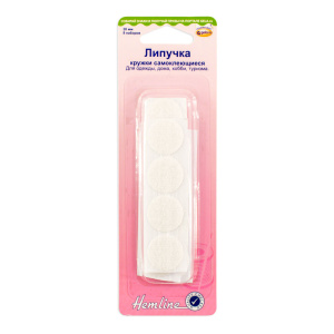 Липучка, кружки самоклеющиеся, 20 мм, 8 наборов. Арт 665                     