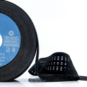 Резинка поясная решетчатая, 45 мм, 25 м, цвет 01 черный. Арт 4796-45мм-01