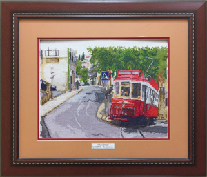 Вышитая картина "По узкой улочке". Арт Модель 02.009.03