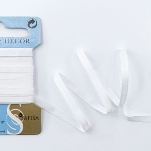 Лента для вышивания SAFISA на блистере, 4 мм, 5 м, цвет 02, белый. Арт P111-4мм-02             