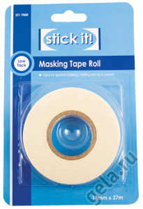 Клейкая маскировочная лента, STICK IT, 18 мм х 27м. Арт STI7000                 