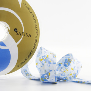 Косая бейка с рисунком SAFISA арт. 6528, 20 мм, 20 м, цвет 01. Арт 6528-20мм-01  