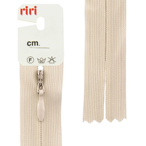 Молния потайная неразъемная, Т3, 60 см, цвет 2112, бледно-серый. Арт 6010917/60/2112