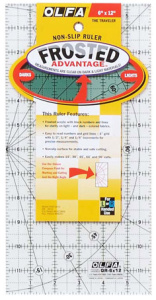 Линейка для пэчворка "Frosted", градация в дюймах 6" х 12". Арт QR-6x12