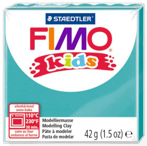 Полимерная глина FIMO "Kids", стандартный блок 42 г, цвет бирюзовый. Арт 8030-39