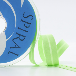 Косая бейка хлопок/полиэстер 20 мм, 25 м, цвет 140, бледно-зеленый. Арт 6120-20мм-140